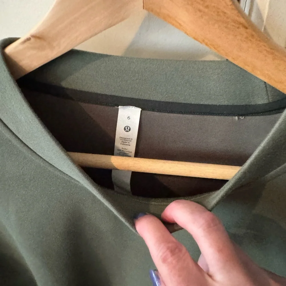 lululemon athletica Olive Green Crewneck Sweatshirt